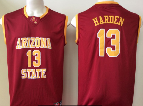 Men's Arizona State Sun Devils James Harden #13 Maroon Player Game Jersey