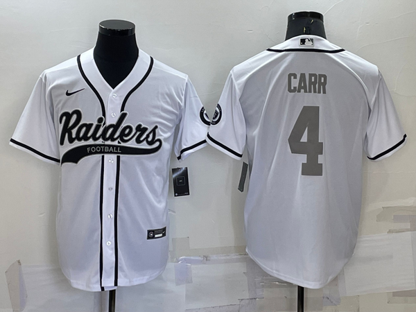 Men's Las Vegas Raiders Derek Carr #4 White Player Jersey Joint Edition