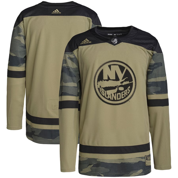 Men's New York Islanders Camo Military Appreciation Team Authentic Practice Blank Jersey