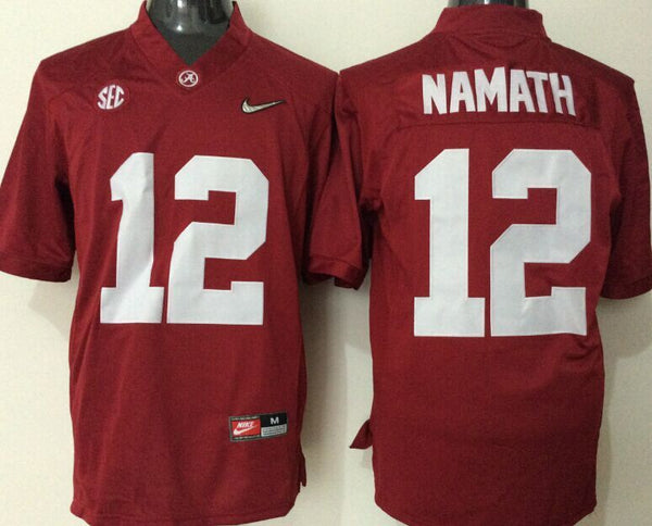 Men's Alabama Crimson Tide Joe Namath #12 Crimson Player Game Jersey