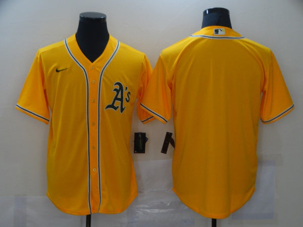 Men's Oakland Athletics Gold Alternate Replica Blank Jersey