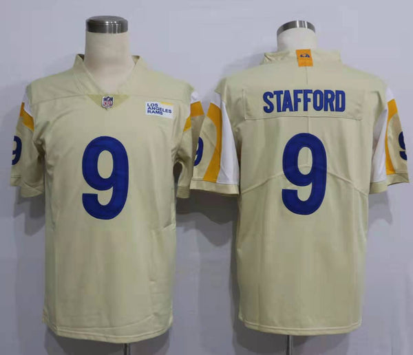 Men's Los Angeles Rams Matthew Stafford #9 Beige Vapor Limited Jersey