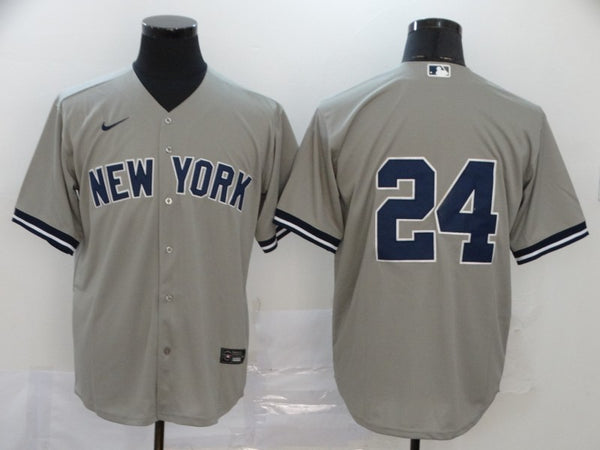 Men's New York Yankees Gary Sanchez #24 Gray Replica Player Name Jersey