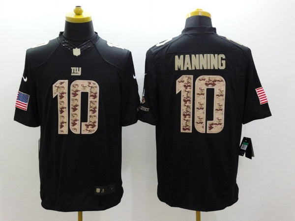 Men's New York Giants Eli Manning #10 Black Game Jersey