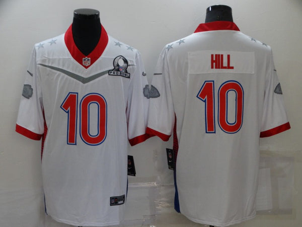 Men's Kansas City Chiefs Tyreek Hill #10 White ALL STAR Game Jersey