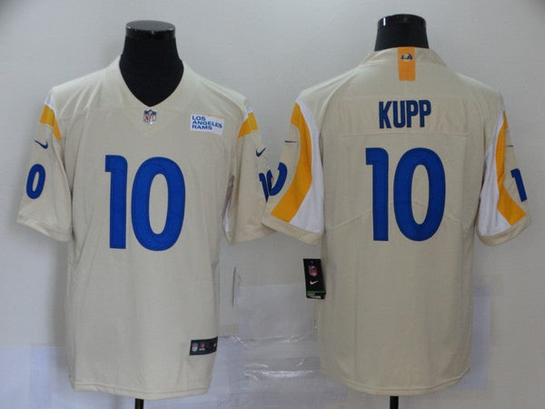 Men's Los Angeles Rams Cooper Kupp #10 Beige Vapor Limited Jersey