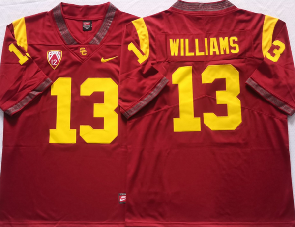 Men's USC Trojans Caleb Williams #13 Cardinal Player Game Jersey