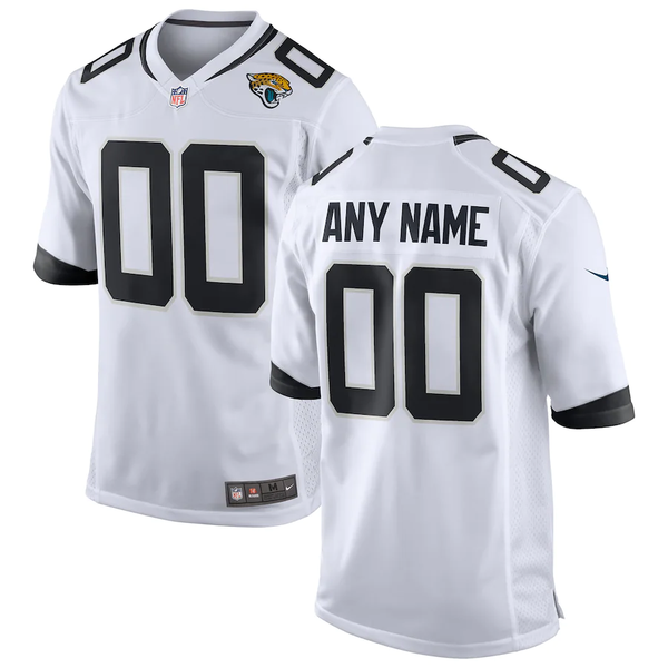 Custom Jacksonville Jaguars White Game Jersey