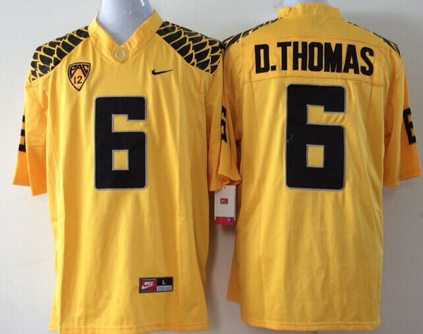 Men's Oregon Ducks De'Anthony Thomas #6 Yellow Player Game Jersey