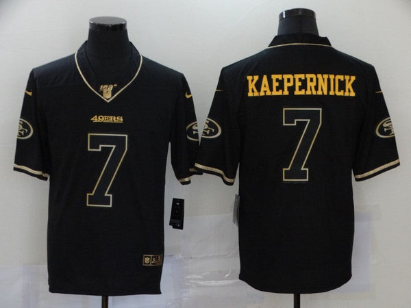 Men's San Francisco 49ers Colin Kaepernick #7 Black Authentic Game Jersey