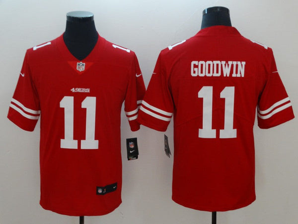 Men's San Francisco 49ers Marquise Goodwin #11 Red Game Player Jersey