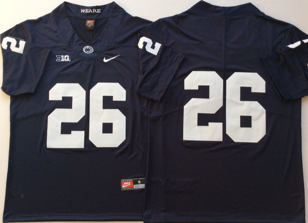 Men's Penn State Nittany Lions John Saquon Barkley #26 Navy Team Game Jersey