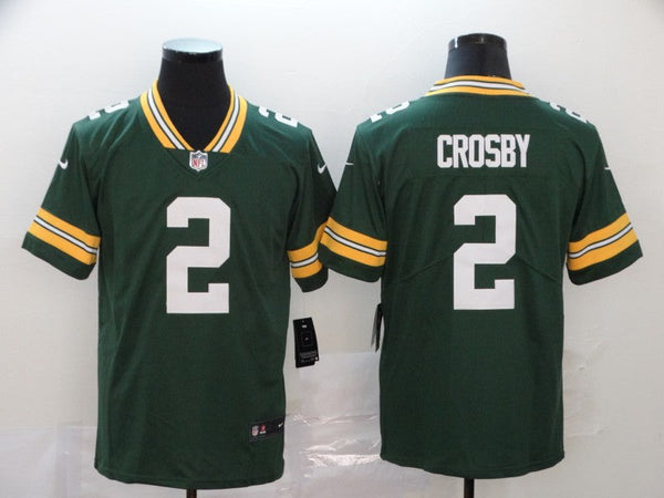 Men's Green Bay Packers Mason Crosby #2 Green Game Jersey