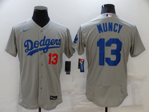 Men's Los Angeles Dodgers Max Muncy #13 Gray Replica Baseball Jersey