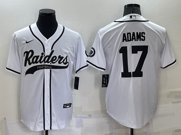 Men's Las Vegas Raiders Davante Adams #17 White Game Jersey Joint Edition