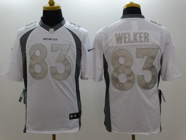 Men's Denver Broncos Wes Welker #83 White Game Jersey