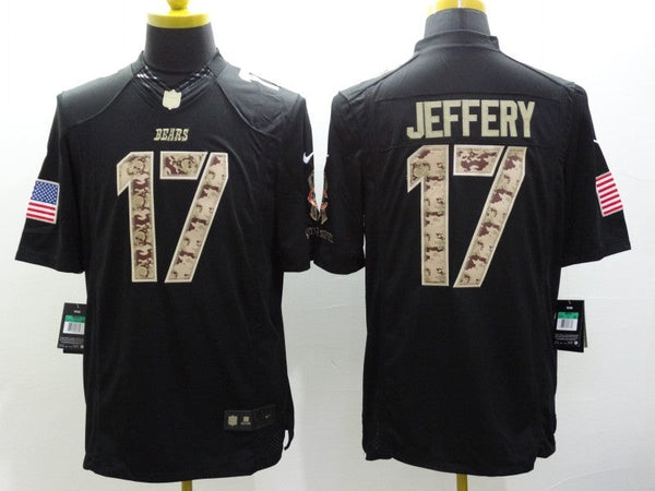 Men's Chicago Bears Alshon Jeffery #17 Black Game Player Jersey