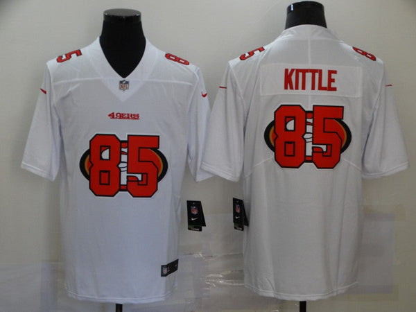 Men's San Francisco 49ers #85 George Kittle White Team Game Jersey