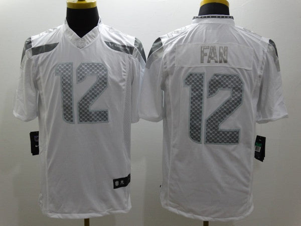 Men's Seattle Seahawks 12th Fan White Player Game Jersey