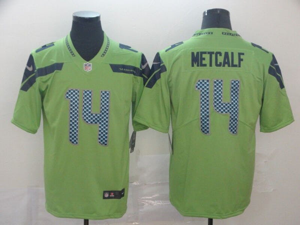 Men's Seattle Seahawks DK Metcalf #14 Green Game Jersey