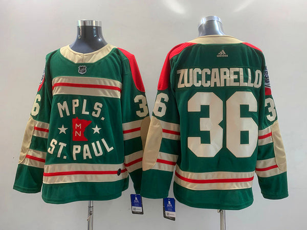 Men's Minnesota Wild Mats Zuccarello #36 Green Breakaway Player Jersey