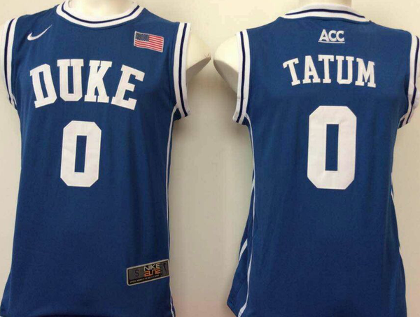 Men's Duke Blue Devils Jayson Tatum #0 Blue Player Jersey