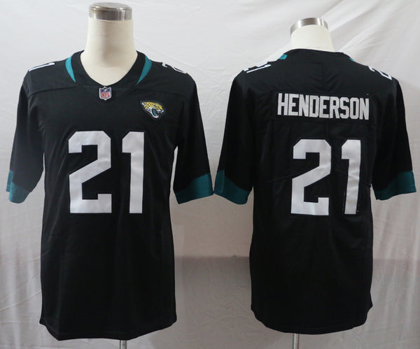 Men's Jacksonville Jaguars CJ Henderson #21 Black Game Player Jersey