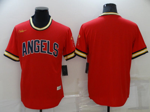 Men's Los Angeles Angels Red Replica Team Blank Jersey