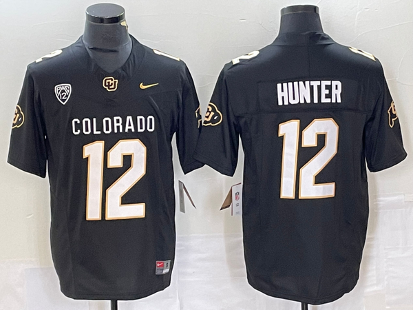 Men's Colorado Buffaloes Travis Hunter #12 Black Player Jersey