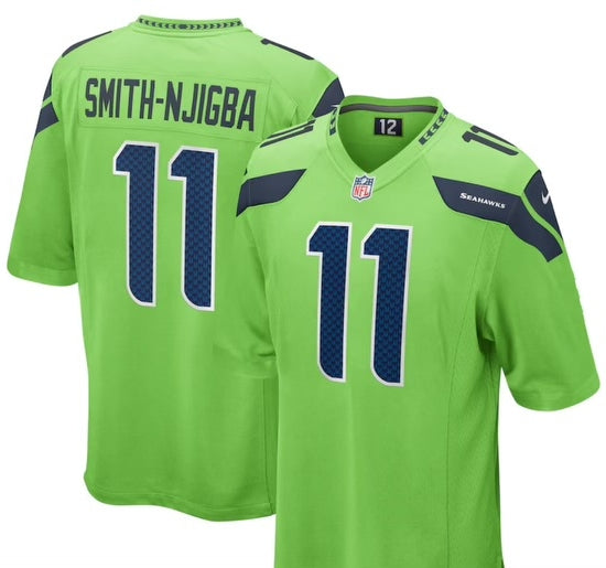 Men's Seattle Seahawks Jaxon Smith-Njigba #11 Neon Green Game Jersey