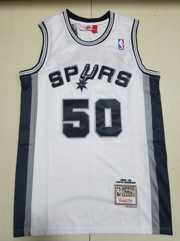 Men's San Antonio Spurs David Robinson White 1998-99 Classics Swingman Jersey