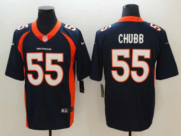 Men's Denver Broncos Bradley Chubb #55 Navy Game Jersey