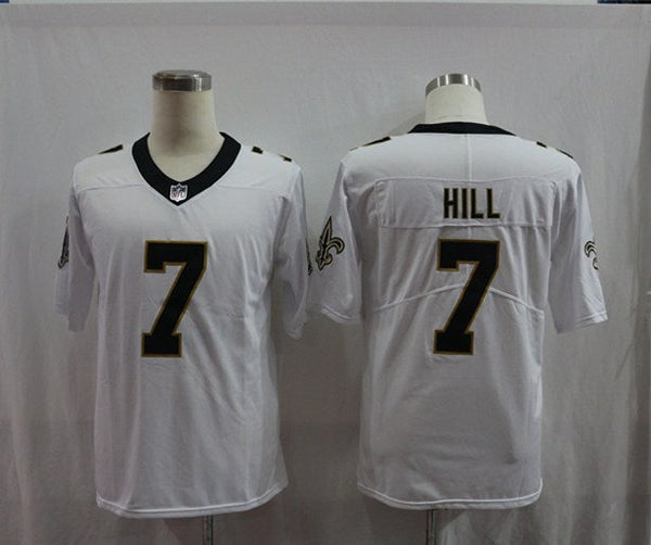 Men's New Orleans Saints Taysom Hill #7 White Game Jersey