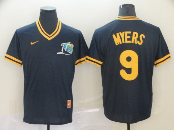 Men's Tampa Bay Rays Wil Myers #9 Navy Replica Baseball Jersey