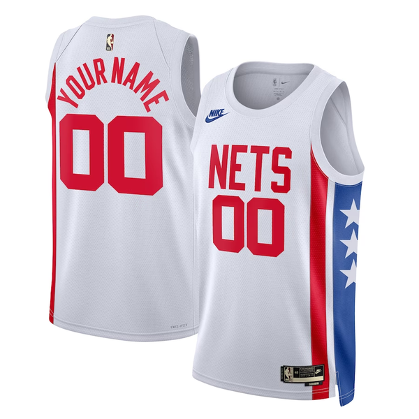 Men's Brooklyn Nets White 2022/23 Custom Swingman Jersey - Classic Edition