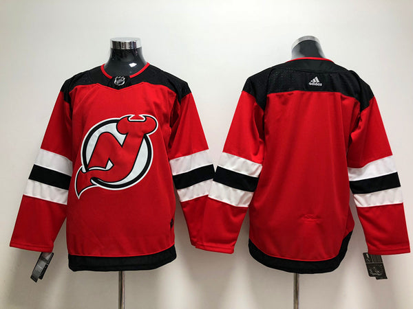 Men's New Jersey Devils Red Home Primegreen Authentic Blank Jersey