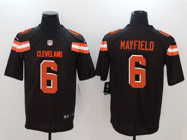 BAKER MAYFIELD CLEVELAND BROWNS #6 STITCHED JERSEY NEW WITH TAGS BROWN