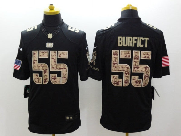 Men's Cincinnati Bengals Vontaze Burfict #55 Black Game Player Jersey