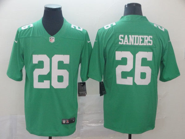 Men's Philadelphia Eagles Miles Sanders #26 Green Game Jersey