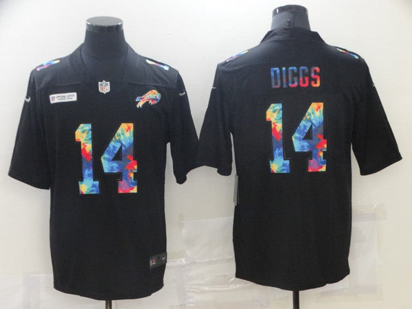 Men's Buffalo Bills Stefon Diggs #14 Black Game Jersey