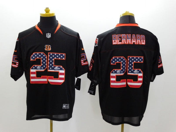 Men's Cincinnati Bengals Giovanni Bernard #25 Black Game Jersey