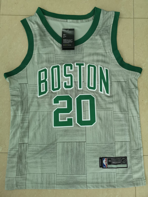 Men's Boston Celtics Gordon Hayward #20 NBA Gray Replica Jersey