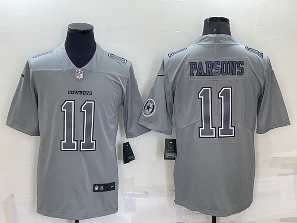 Men's Dallas Cowboys Micah Parsons #11 Gray Atmosphere Fashion Game Jersey