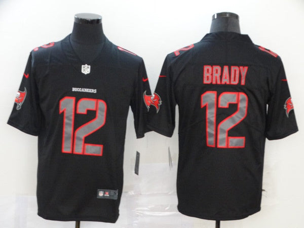 Men's Tampa Bay Buccaneers Tom Brady #12 Black Authentic Player Game Jersey