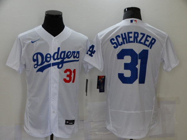 Men's Los Angeles Dodgers Max Scherzer #31 White Replica Baseball Jersey