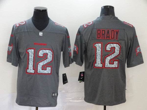 Men's Tampa Bay Buccaneers Tom Brady #12 Gray Alternate Game Jersey