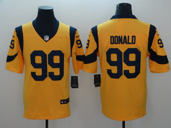 Men's Los Angeles Rams Aaron Donald #99 Yellow Game Jersey