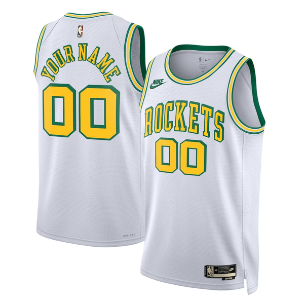 Men's Houston Rockets White 2022/23 Custom Swingman Jersey - Classic Edition