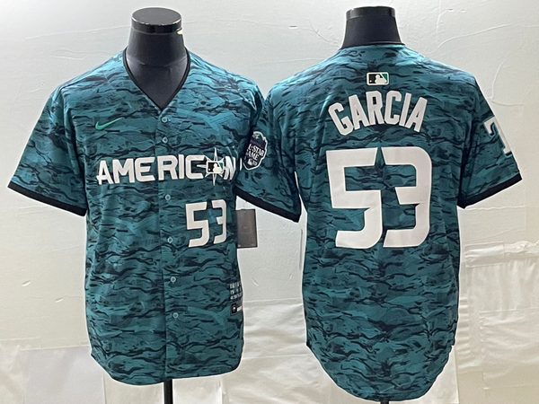 Men's American League Adolis Garcia #53 Teal 2023 MLB All-Star Game Limited Jersey