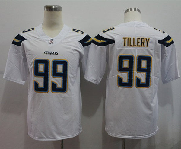 Men's Los Angeles Chargers Jerry Tillery #99 White Game Jersey